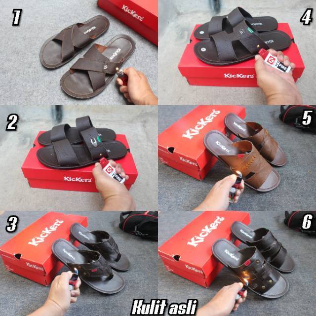 SANDAL PRIA SLIDE KULIT PU WARNA HITAM BRAVELEY