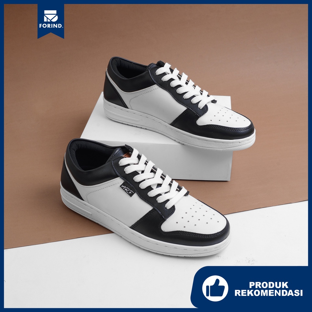 Leon Black | Sepatu Sneakers Pria Casual Polos Original Putih Cowok Ori Footwear | FORIND x ARF