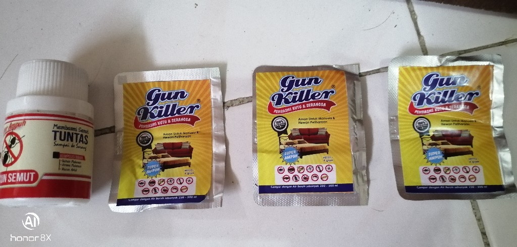 Promo!!! Gun Killer Pembasmi Kutu Busuk Kasur/sofa, Tungau, Tumbila, Kecoa, Semut, Serangga Dll.