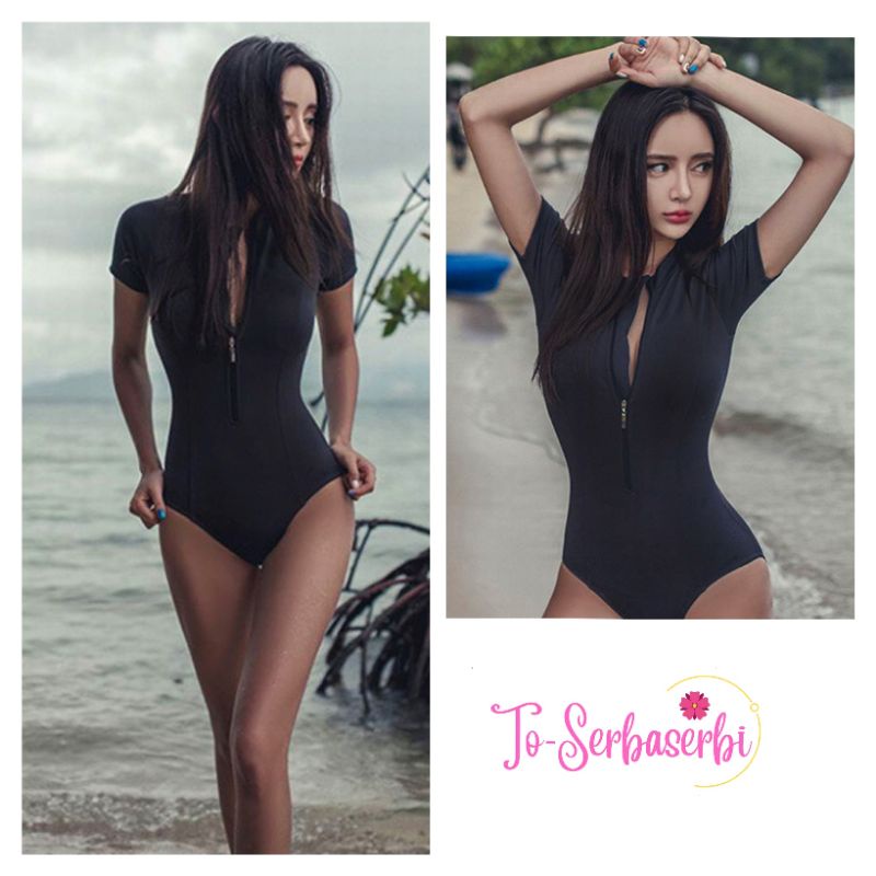 swim wear baju renang bikini korea full resleting army BK8