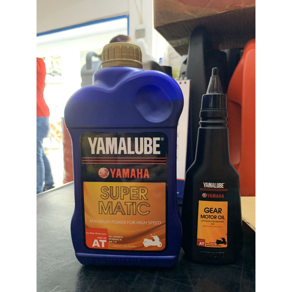 Paket Oli Yamalube Super Matic (1L) + Yamalube Gear Matic (150 ml)