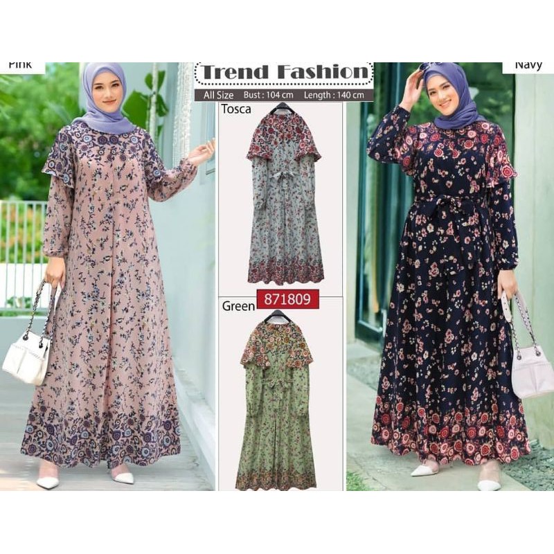 MIYUKI GAMIS EXTU ORIGINAL MOSCREPE PREMIUM MOTIF BUNGA KECIL TERMURAH