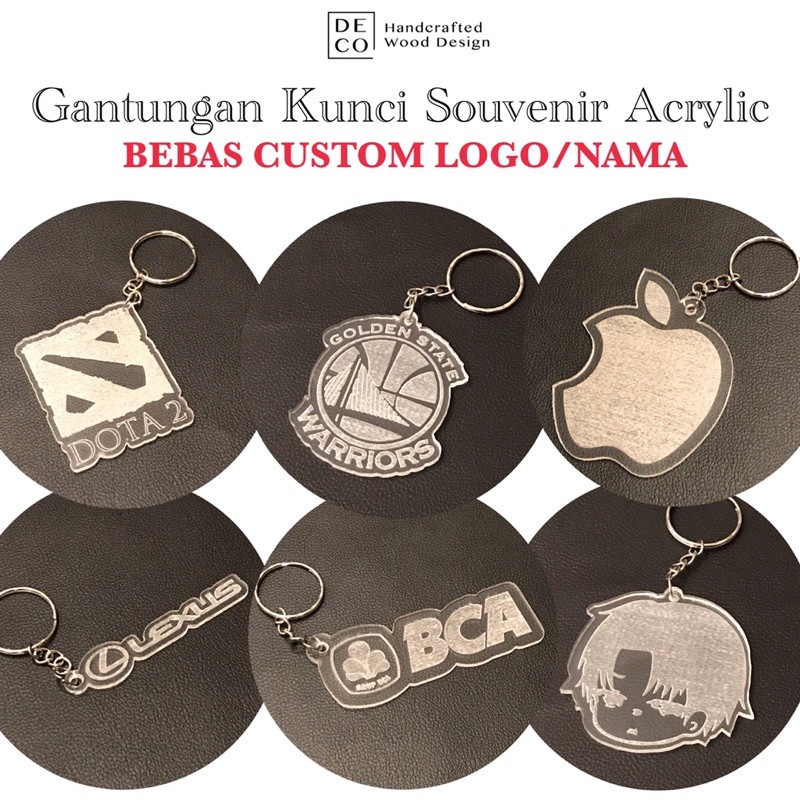 DECO PLATE jasa laser acrylic laser akrilik souvenir akrilik gantungan kunci akrilik souvenir murah