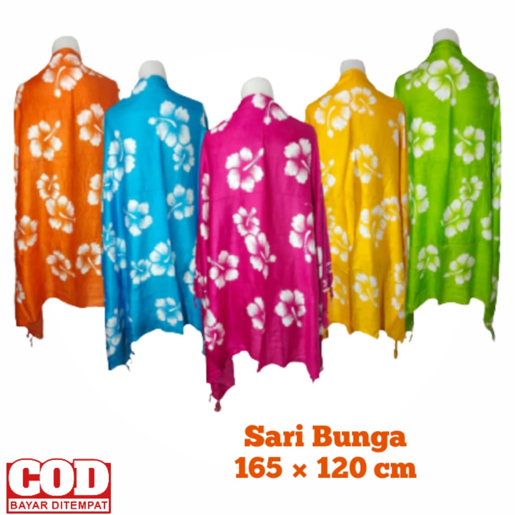 Kain Pantai Saribunga kotak Rayon 160/120cm Rumbai Sembilanmode