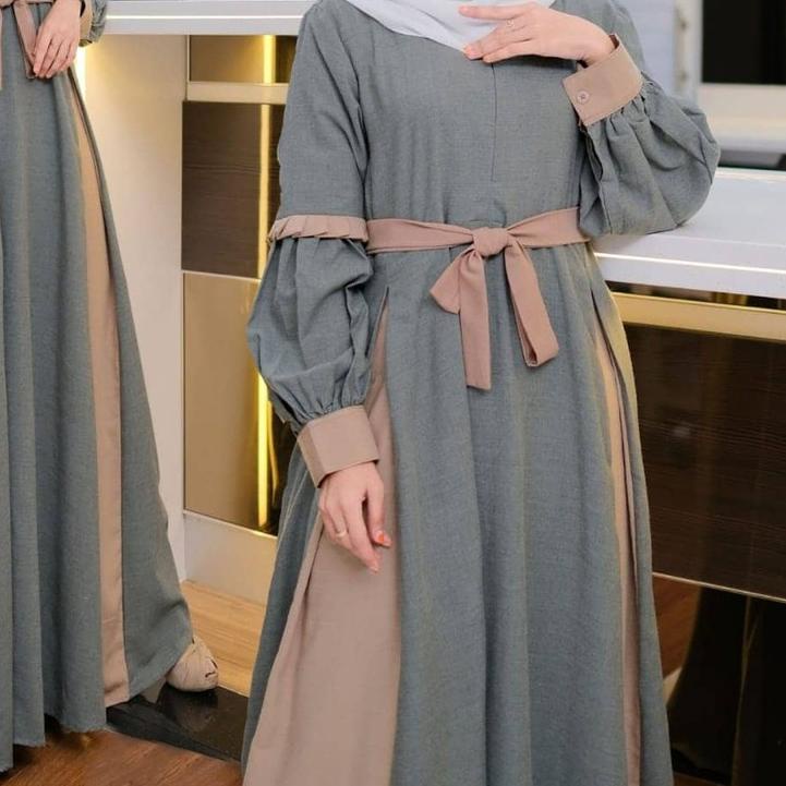 Baju Gamis Syari Muslim Murah Wanita Remaja Terbaru Shinta Maxy Dress Katun Supernova Terbaru