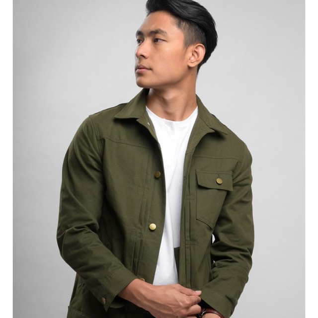 Booked CANVAS SUEDE TRUCKER ARMY