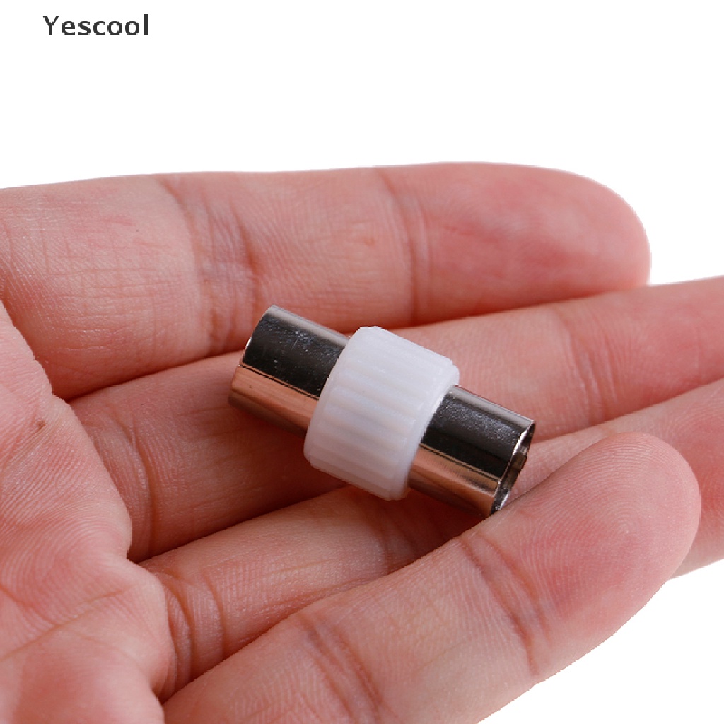 Yescool 2pcs Adapter Jack Coaxial RF Female Ke Female Untuk Antena TV