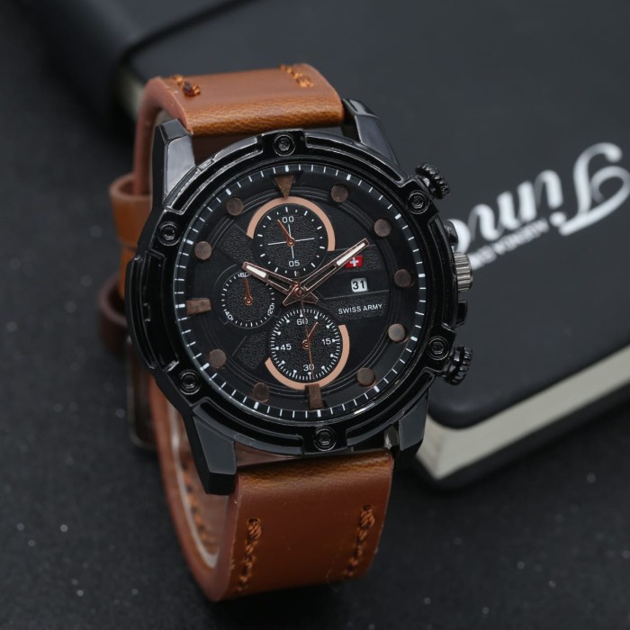 JAM TANGAN PRIA FASHION SA ANALOG TANGGAL AKTIF TALI KULITSA04 1 JAM TANGAN PRIA KEREN MODEL PREMIUM