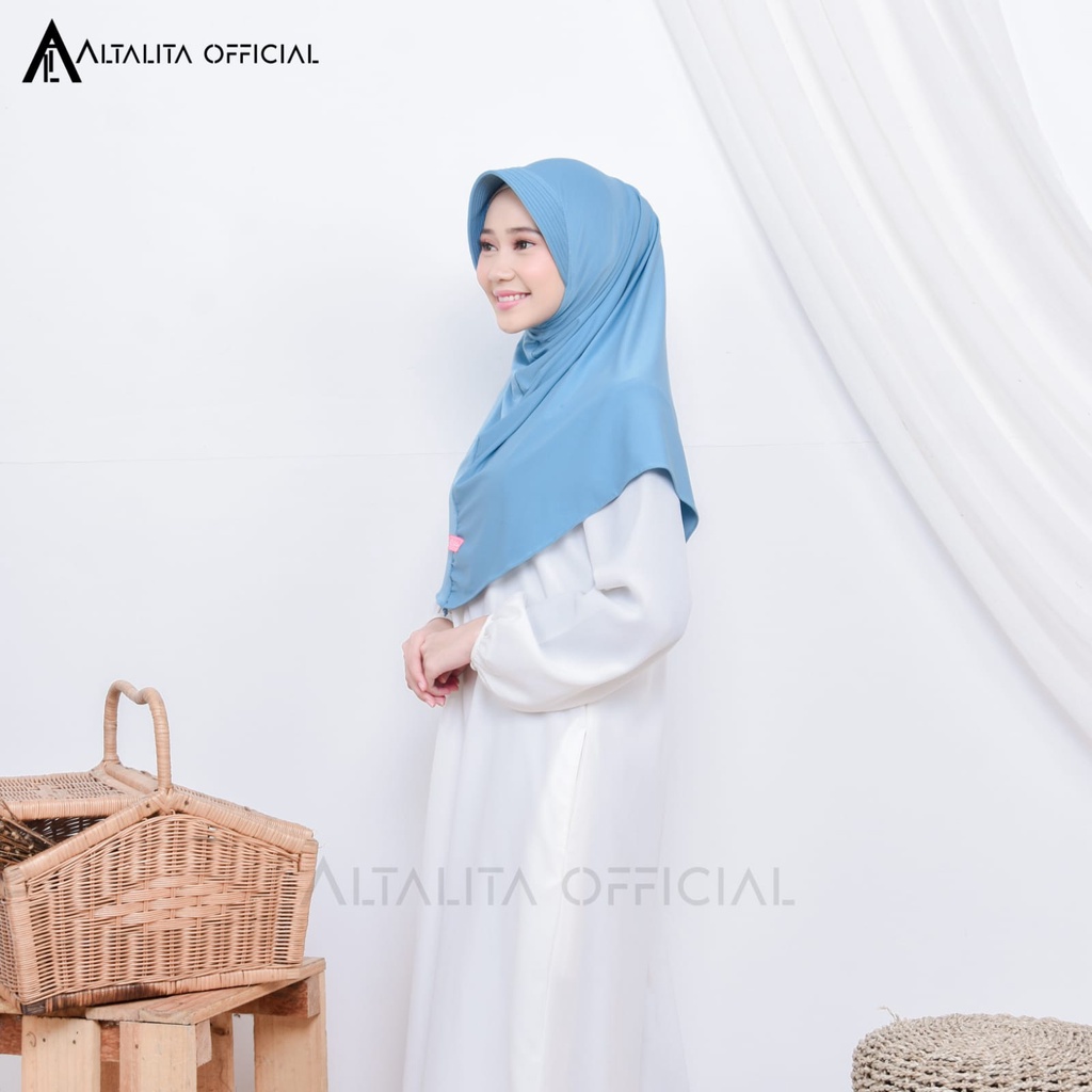 Altalita - Kerudung Sport Hamidah Jersey Menutupi Dada Bahan Adem Lembut Tebal Berkualitas