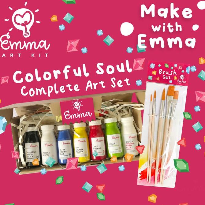 

Make With Emma Complete Paint Set (Acrylic Paint) 80Ml (Bonus Glue)