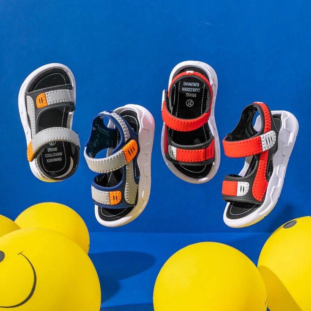 littlekiddoss sh2186 sepatu sendal anak velcro sandal gunung mateo anak perekat 21 35