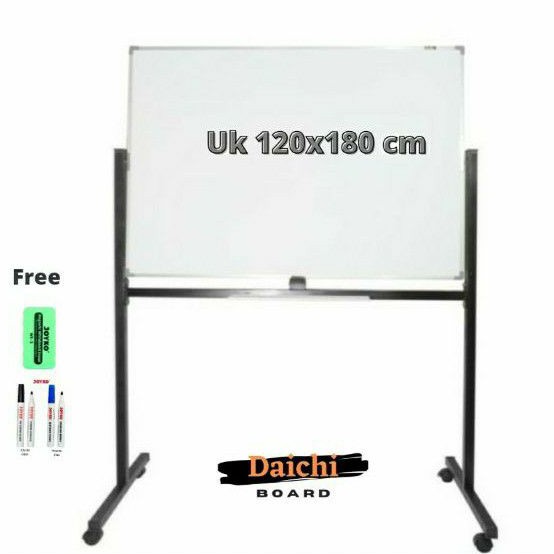 

Papan Tulis / Whiteboard Daichi Magnetic Single Face Stand Uk 120x180