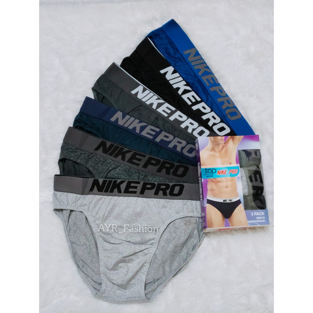 Isi 3Pcs Celana Dalam Pria Dewasa Nike Pro - Celana Dalam Laki Laki Dewasa - Dalaman Cowok Murah - C