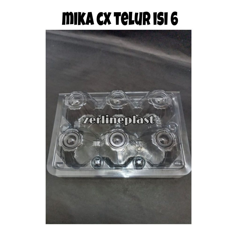 EGG TRAY - MIKA TELUR ISI 6  + KANCING