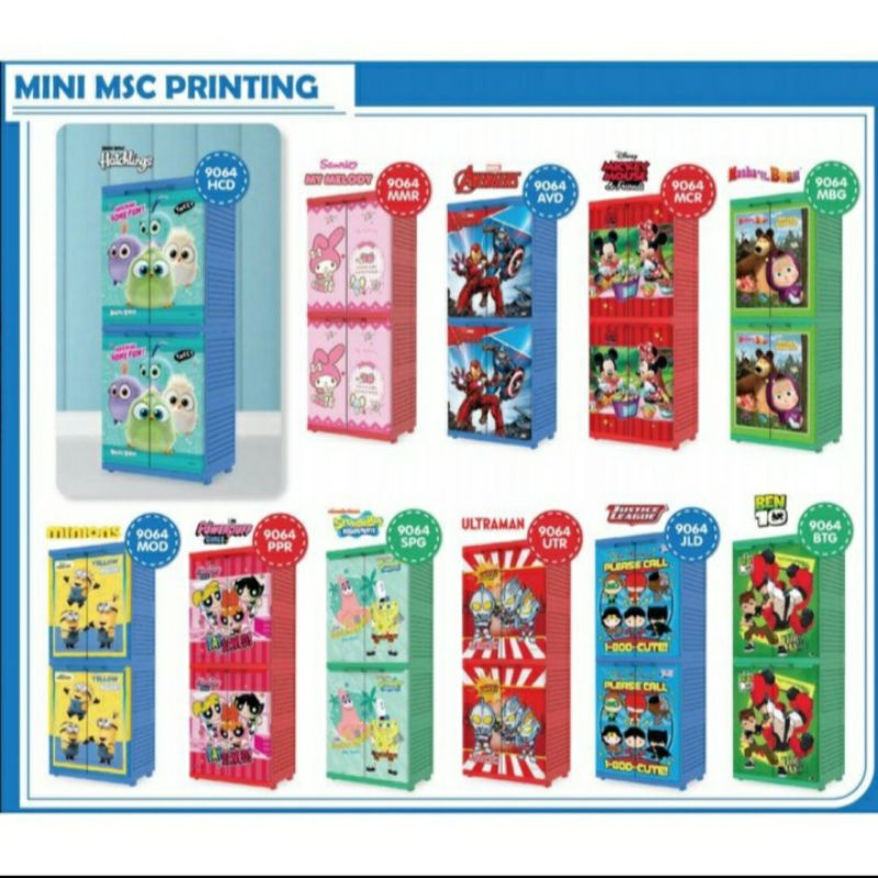 LEMARI PLASTIK NAIBA MINI NAIBA MINI MSC 9064 KARAKTER
