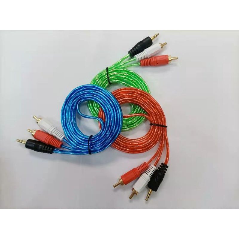 kabel Aux Av 2in 1 kabel audio jack 3.5mm AV 2 in 1 1.5m