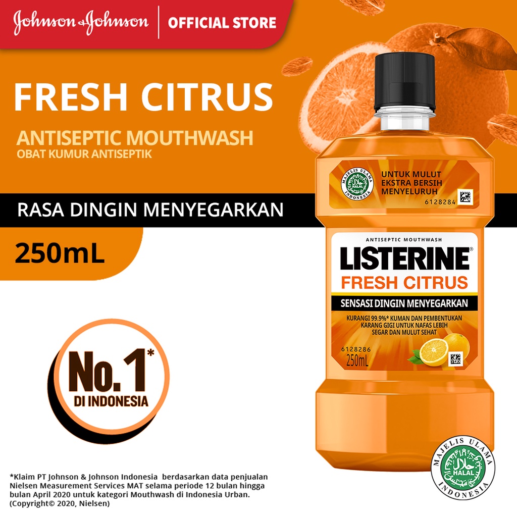 LISTERINE Original Antiseptic Mouthwash / Obat Kumur Antiseptik 250ml