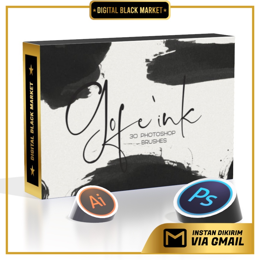 30 Gofe Ink - Photoshop Brushes