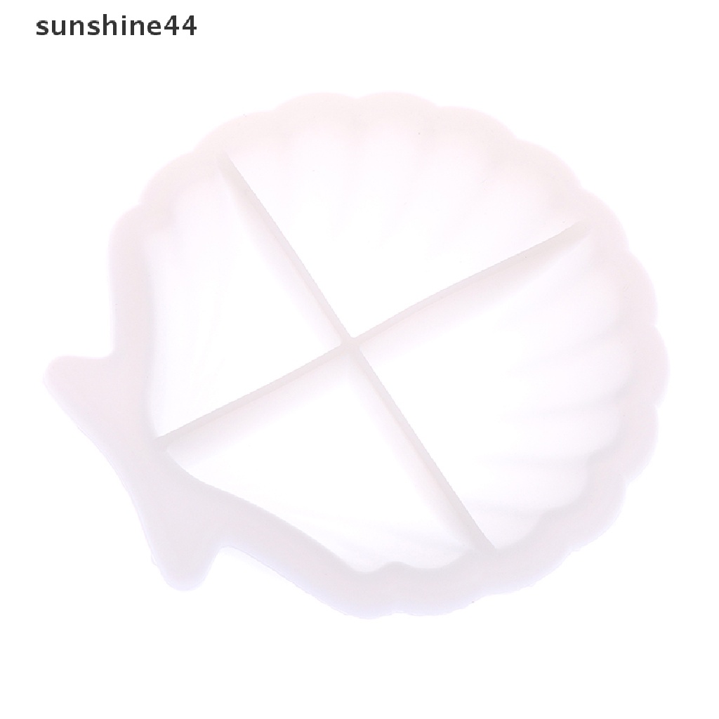 Sunshine 1pc Cetakan Resin DIY Bentuk Kerang Bahan Silikon