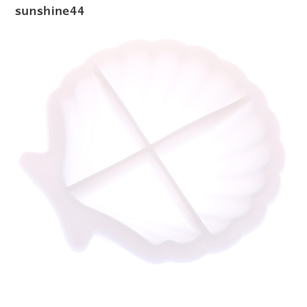 Sunshine 1pc Cetakan Resin DIY Bentuk Kerang Bahan Silikon