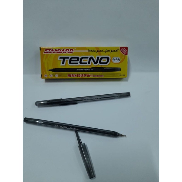 

pulpen standard TECNO 0.38 hitam.biru