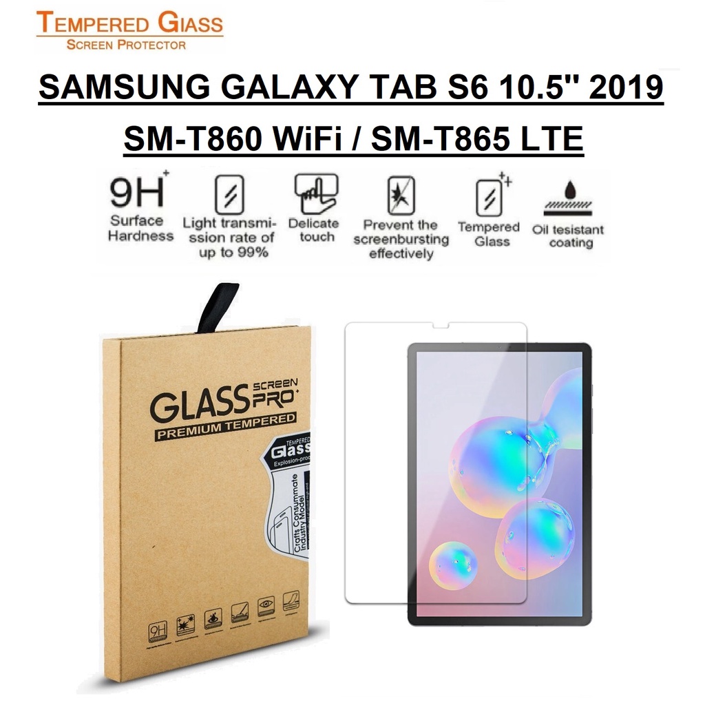 Tempered Glass Samsung Galaxy Tab S6 10.5 T865 T860 2019 TRIPLEDI Anti Gores 9H Screen Protector