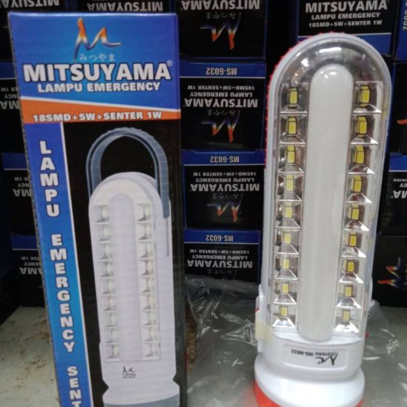 Lampu Emergency Mitsuyama MS-6032/Senter Led seba Guna/Lampu Darurat