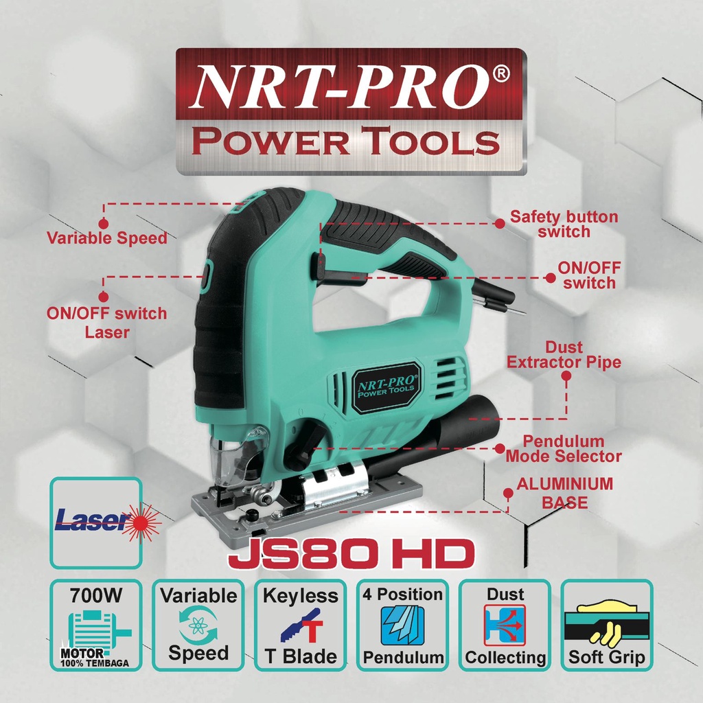 JIGSAW NRT VARIABLE SPEED GERGAJI TRIPLEK NRT-PRO JS80 HD / JIG SAW