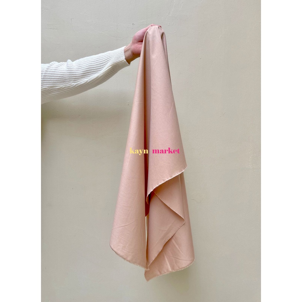 1/2 Meter Kain Poplin Premium TAN CREAM COKLAT SUSU Jepang Popline / Meter Roll Grosir Ecer Fabric T