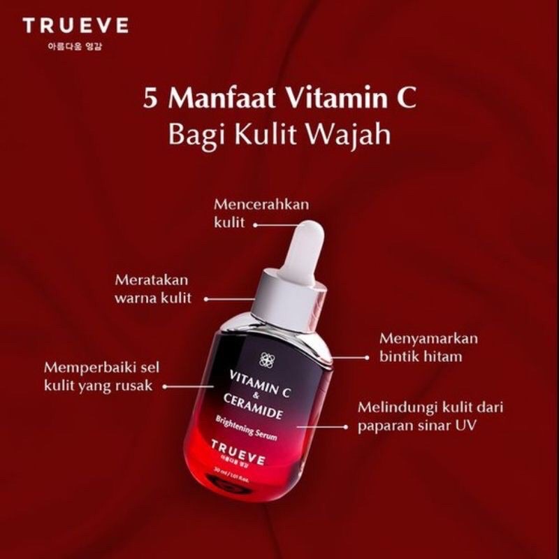 TRUEVE VITAMIN C &amp; CERAMIDE Brightening Serum 30 ML serum wajah