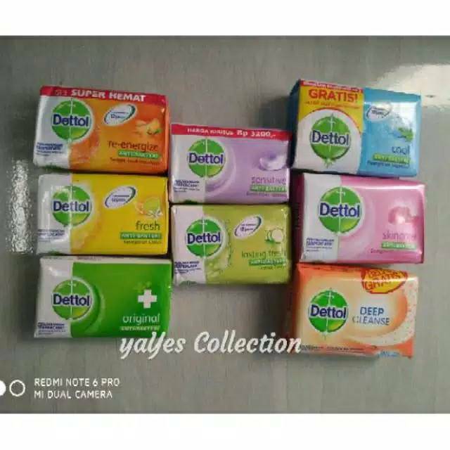 Dettol sabun satuan mandi batang 105 g detol batangan anti 