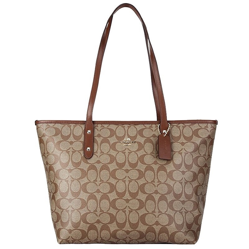[Instant/Same Day] Coach 58292 Canvas leather tote bag for ladies with one shoulder bag  gwd