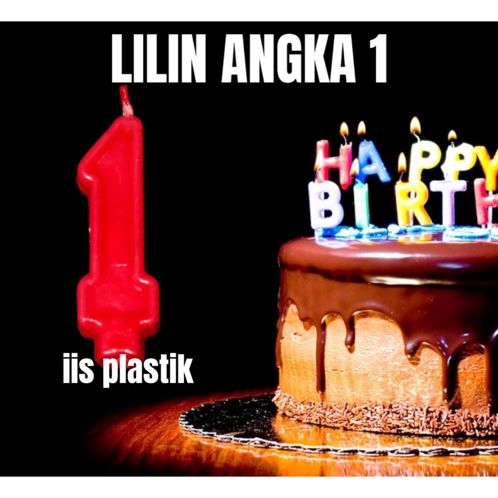 Lilin angka merah / Lilin kue ulang tahun party angka 0-9 /pcs