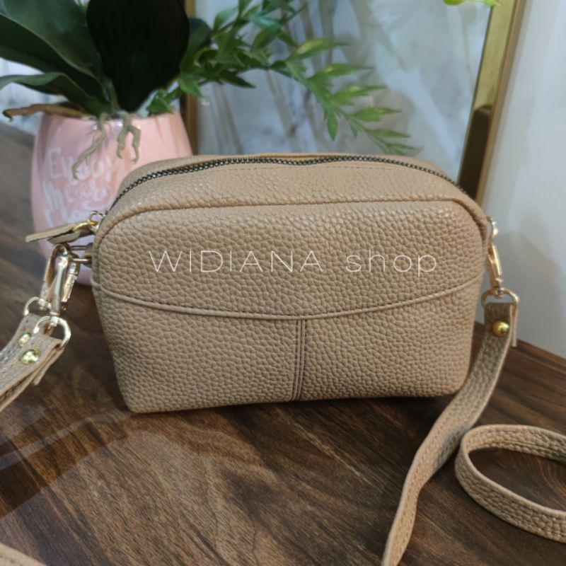 (Solarlight Bag) Tas Selempang Wanita Papirut Bapao kulit jeruk tebal  Terbaru 2025