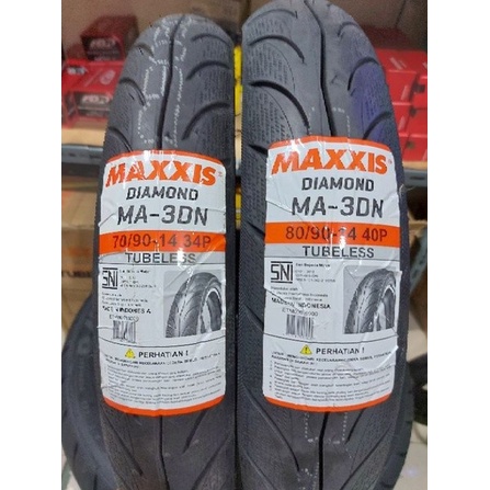 Ban Maxxis Diamond 70/90-14 Tubeless Free Pentil Ban Matic Ring 14 Honda Yamaha Suzuki