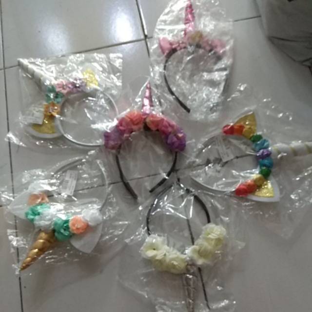 Bando unicorn bunga cantik murah