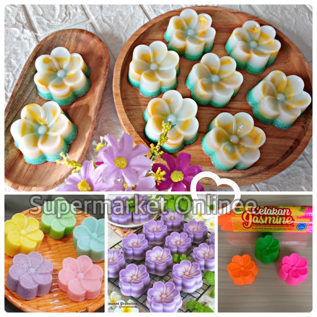 Cetakan Kue Agar Ager Loyang Wadah Mini Cup Jelly Coklat Puding Cake Mold Jasmine Isi 12pcs