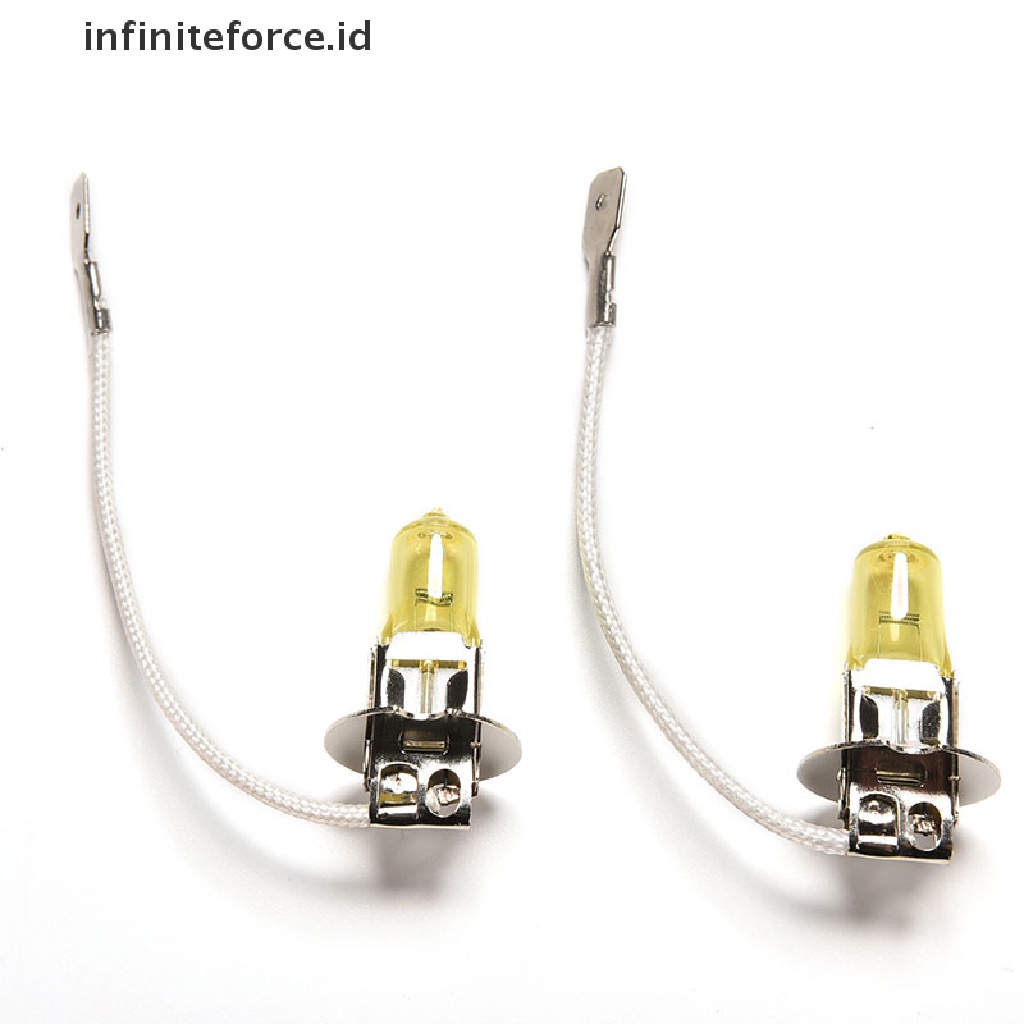 (infiniteforce.id) 2pcs Lampu Halogen Putih 55W 12V H3 Untuk Fog Lamp Mobil