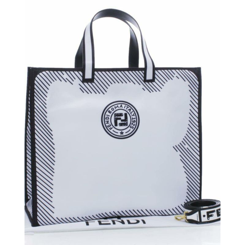 Tas Fendi x Joshua Vides FF Logo Coated Shopper (Batam)