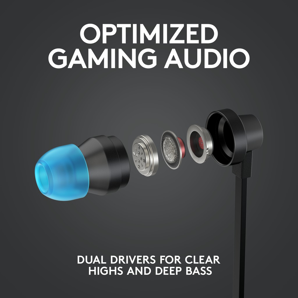 Logitech G333 In-Ear Earphone Gaming with Type C Adapter G 333