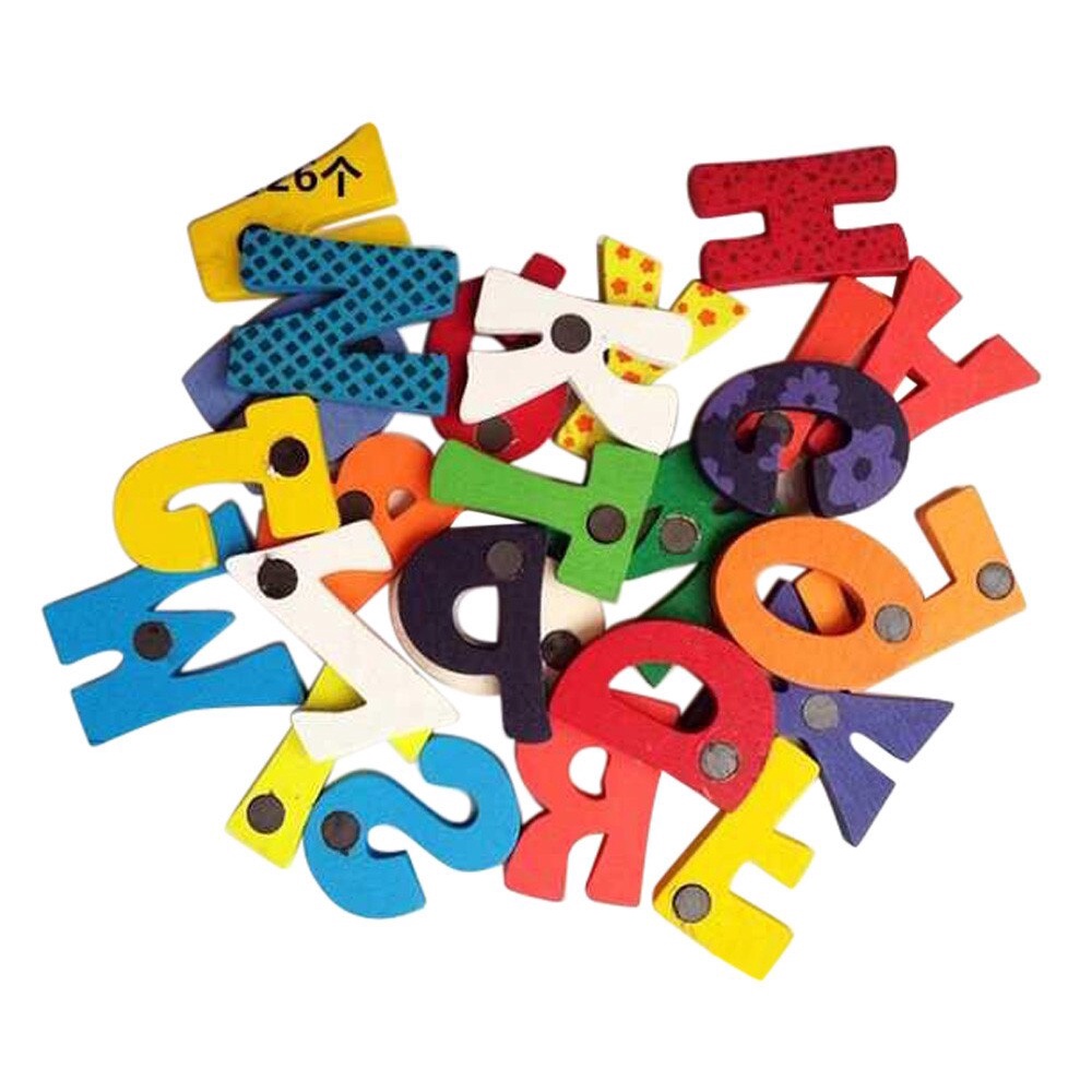 Alphabeth Wooden Magnet Huruf Dan Angka Mainan Magnet Alfabet Magnet Mainan Kayu Magnetic Puzzle Huruf Puzzle Magnet