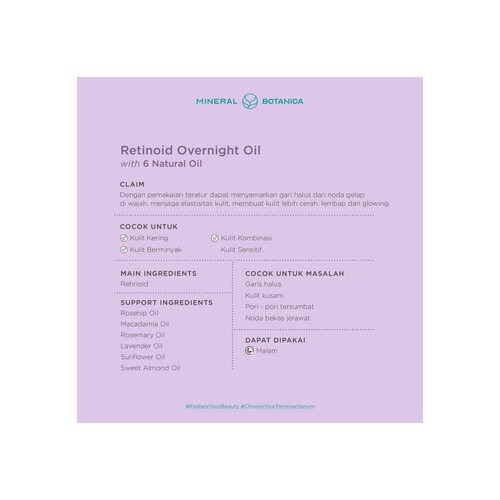 ★ BB ★ Mineral Botanica Retinoid Overnight Oil - Hyaluronic Acid Serum - Niacinamide Serum - Ceramide Serum