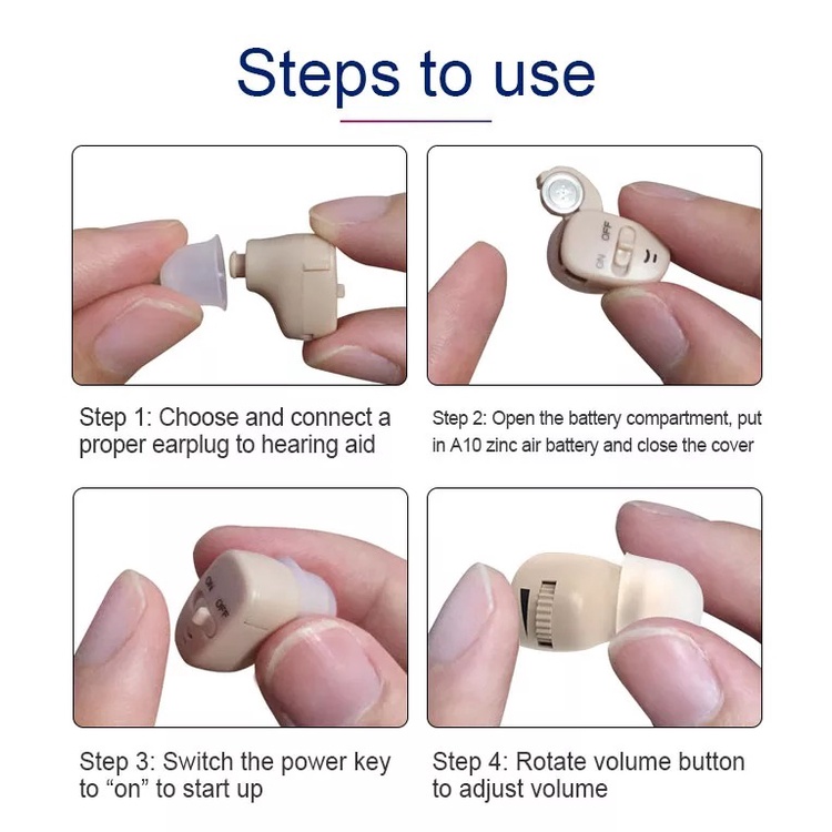 Alat Bantu Dengar Mini Hearing Aid ITE Amplifier Type EN-I200Pro Suara Jernih