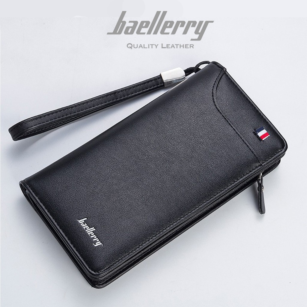 BAELLERRY 318 Dompet Pria Wanita Panjang Bahan Kulit PU Leather Premium WATCHKITE WKOS