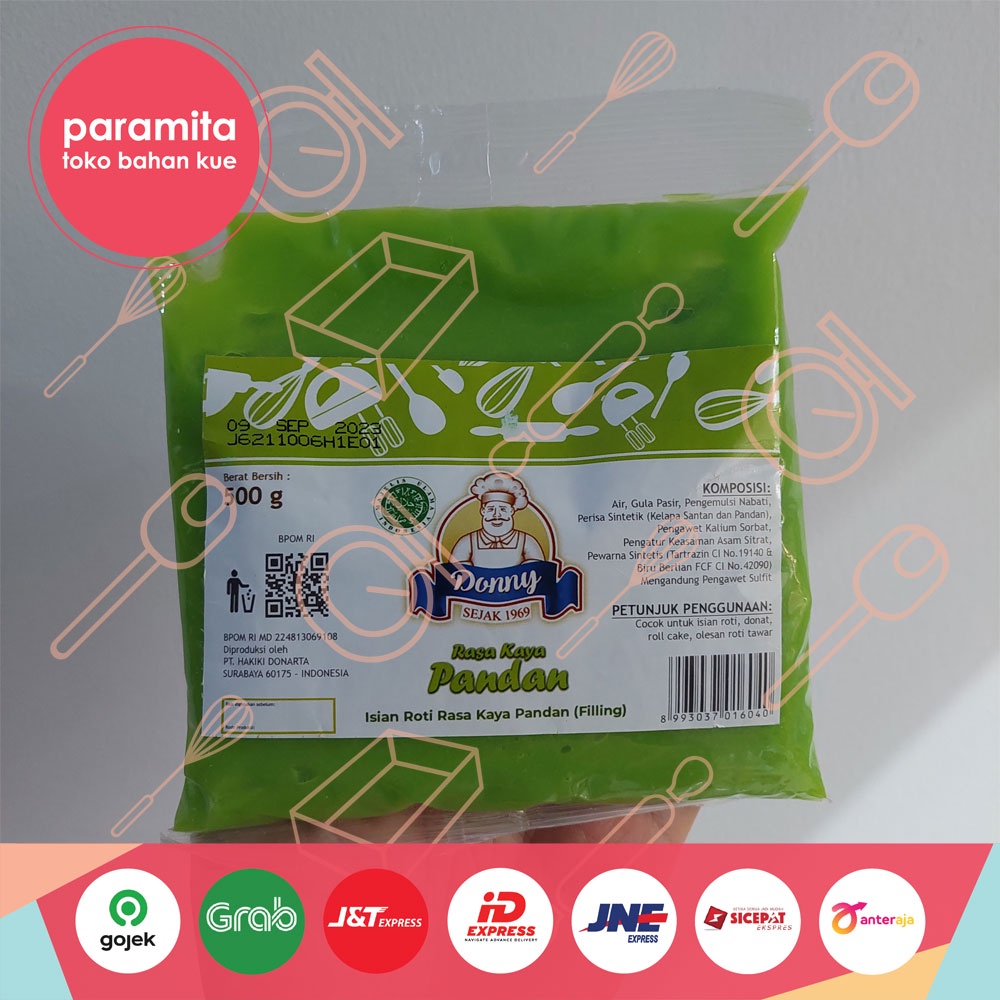 Donny Isian Roti Rasa Pandan / Kaya 500 gr