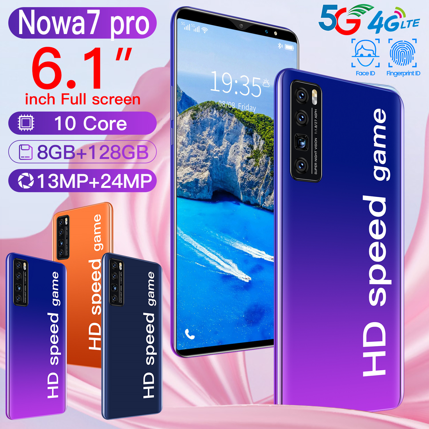 4G 5G  hp  murah  cuci gudang 6 1inci NOVA7pro handphone  RAM 