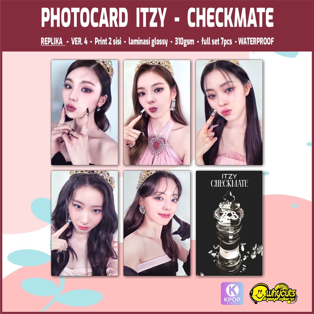 PHOTOCARD REPLIKA ITZY CHECKMATE / PRINT 2 SISI / GLOSSY / WATERPROOF / ISI 4 PCS