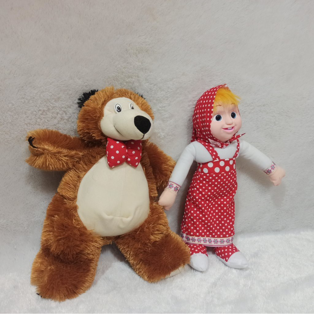 boneka sepasang marsha POLKADOT and the bear MISKA M