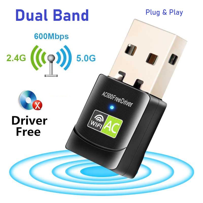 Dua Band Wifi 5G / 2.4G USB Wireless Dongle Adapter 802.11ac RTL8811CU