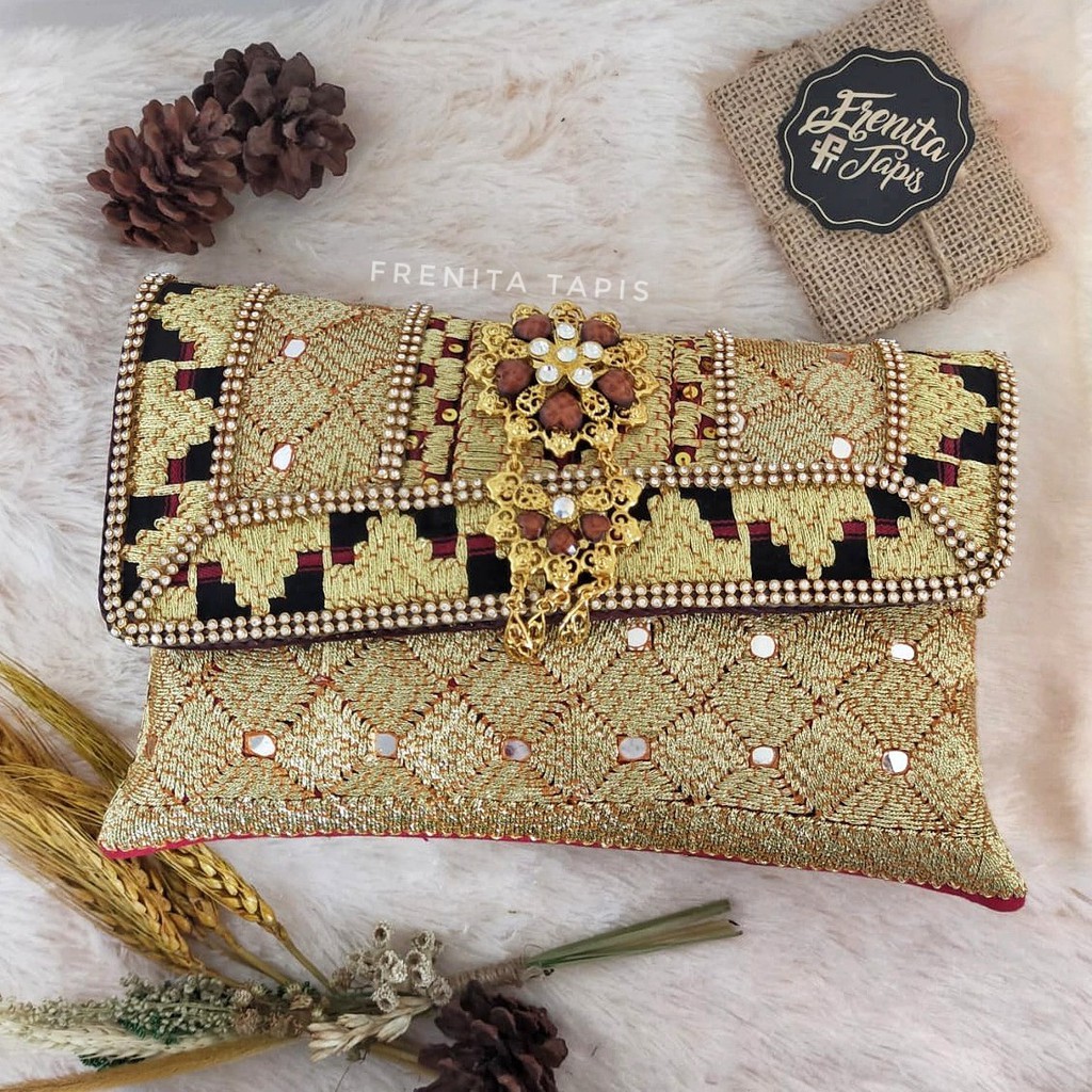 [BISA COD] Clutch Tapis Lampung Size S M L Matakibau